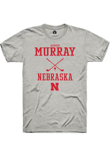 Hamish Murray  Nebraska Cornhuskers Ash Rally NIL Sport Icon Short Sleeve T Shirt