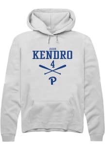 Jacob Kendro  Rally Pitt Panthers Mens White NIL Sport Icon Long Sleeve Hoodie