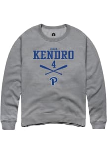 Jacob Kendro  Rally Pitt Panthers Mens Graphite NIL Sport Icon Long Sleeve Crew Sweatshirt