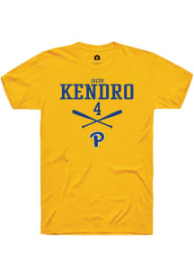 Jacob Kendro  Pitt Panthers Gold Rally NIL Sport Icon Short Sleeve T Shirt