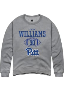 Caleb Williams  Rally Pitt Panthers Mens Graphite NIL Sport Icon Long Sleeve Crew Sweatshirt
