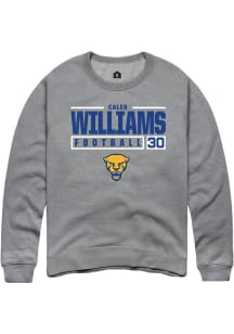 Caleb Williams  Rally Pitt Panthers Mens Graphite NIL Stacked Box Long Sleeve Crew Sweatshirt