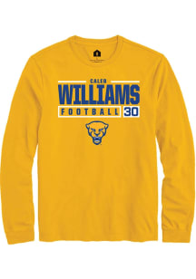 Caleb Williams  Pitt Panthers Gold Rally NIL Stacked Box Long Sleeve T Shirt
