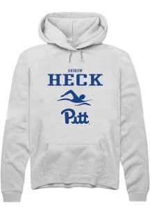 Andrew Heck  Rally Pitt Panthers Mens White NIL Sport Icon Long Sleeve Hoodie