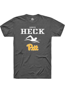 Andrew Heck  Pitt Panthers Dark Grey Rally NIL Sport Icon Short Sleeve T Shirt