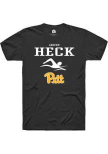 Andrew Heck  Pitt Panthers Black Rally NIL Sport Icon Short Sleeve T Shirt