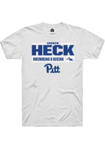Andrew Heck  Pitt Panthers White Rally NIL Stacked Box Short Sleeve T Shirt
