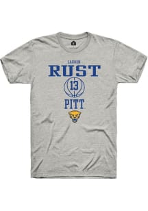 Lauren Rust  Pitt Panthers Ash Rally NIL Sport Icon Short Sleeve T Shirt