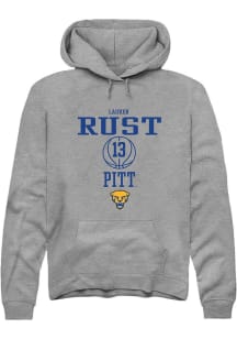 Lauren Rust  Rally Pitt Panthers Mens Graphite NIL Sport Icon Long Sleeve Hoodie