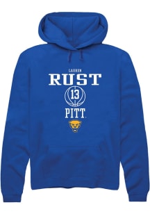 Lauren Rust  Rally Pitt Panthers Mens Blue NIL Sport Icon Long Sleeve Hoodie
