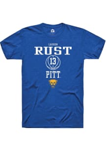 Lauren Rust  Pitt Panthers Blue Rally NIL Sport Icon Short Sleeve T Shirt