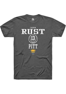 Lauren Rust  Pitt Panthers Dark Grey Rally NIL Sport Icon Short Sleeve T Shirt