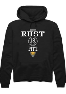 Lauren Rust  Rally Pitt Panthers Mens Black NIL Sport Icon Long Sleeve Hoodie