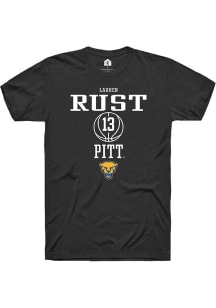 Lauren Rust  Pitt Panthers Black Rally NIL Sport Icon Short Sleeve T Shirt