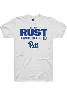 Lauren Rust  Pitt Panthers White Rally NIL Stacked Box Short Sleeve T Shirt