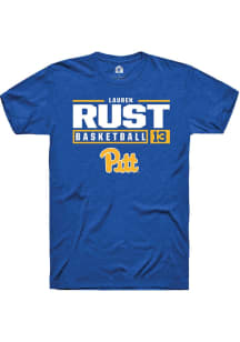 Lauren Rust  Pitt Panthers Blue Rally NIL Stacked Box Short Sleeve T Shirt