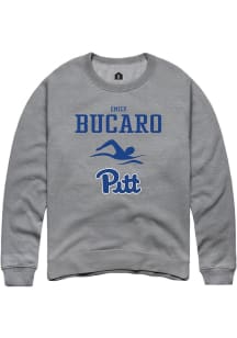 Emily Bucaro  Rally Pitt Panthers Mens Graphite NIL Sport Icon Long Sleeve Crew Sweatshirt