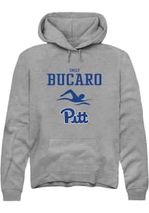 Emily Bucaro  Rally Pitt Panthers Mens Graphite NIL Sport Icon Long Sleeve Hoodie