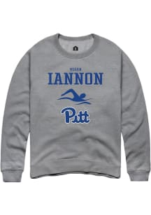 Megan Iannon  Rally Pitt Panthers Mens Graphite NIL Sport Icon Long Sleeve Crew Sweatshirt