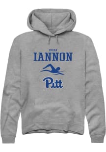 Megan Iannon  Rally Pitt Panthers Mens Graphite NIL Sport Icon Long Sleeve Hoodie