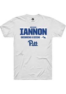 Megan Iannon  Pitt Panthers White Rally NIL Stacked Box Short Sleeve T Shirt