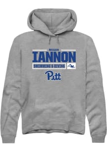 Megan Iannon  Rally Pitt Panthers Mens Graphite NIL Stacked Box Long Sleeve Hoodie