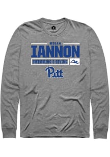 Megan Iannon  Pitt Panthers Graphite Rally NIL Stacked Box Long Sleeve T Shirt