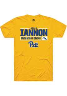 Megan Iannon  Pitt Panthers Gold Rally NIL Stacked Box Short Sleeve T Shirt
