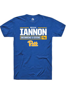Megan Iannon  Pitt Panthers Blue Rally NIL Stacked Box Short Sleeve T Shirt