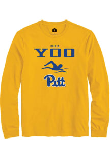 Olivia Yoo  Pitt Panthers Gold Rally NIL Sport Icon Long Sleeve T Shirt