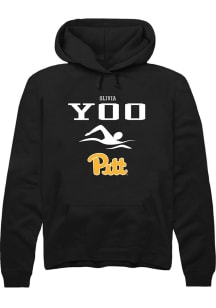 Olivia Yoo  Rally Pitt Panthers Mens Black NIL Sport Icon Long Sleeve Hoodie