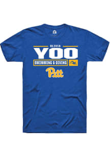 Olivia Yoo  Pitt Panthers Blue Rally NIL Stacked Box Short Sleeve T Shirt