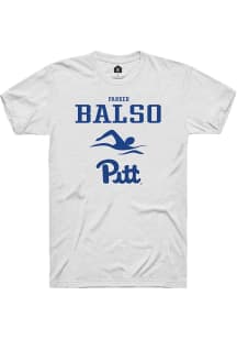 Parker Del Balso  Pitt Panthers White Rally NIL Sport Icon Short Sleeve T Shirt