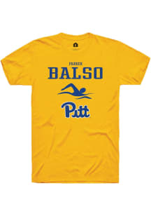 Parker Del Balso  Pitt Panthers Gold Rally NIL Sport Icon Short Sleeve T Shirt