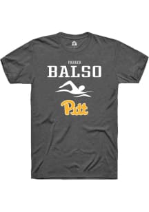 Parker Del Balso  Pitt Panthers Dark Grey Rally NIL Sport Icon Short Sleeve T Shirt