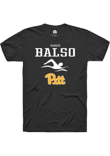 Parker Del Balso  Pitt Panthers Black Rally NIL Sport Icon Short Sleeve T Shirt