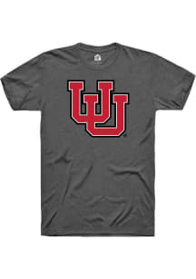 Rally Utah Utes Charcoal Primary Logo Short Sleeve T Shirt