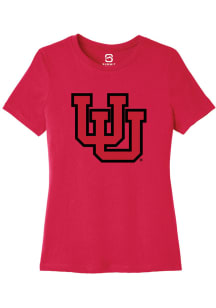 Summit Sportswear Utah Utes Womens Red Primary Logo Short Sleeve T-Shirt