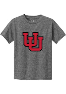 Summit Sportswear Utah Utes Youth Grey Primary Logo Short Sleeve T-Shirt