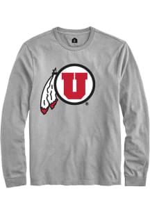 Rally Utah Utes Grey Alt Logo Long Sleeve T Shirt