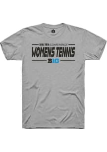 Rally Big Ten Grey Womens Tennis Short Sleeve T Shirt