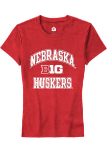 Rally Nebraska Cornhuskers Womens Red No 1 Short Sleeve T-Shirt