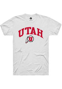 Rally Utah Utes White Arch Logo Short Sleeve T Shirt