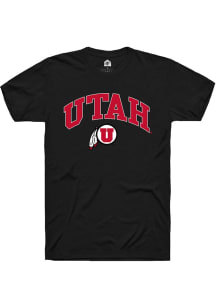 Rally Utah Utes Black Arch Logo Short Sleeve T Shirt