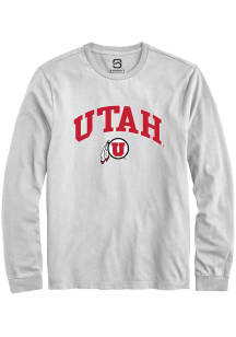 Summit Sportswear Utah Utes White Arch Logo Long Sleeve T Shirt