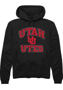 Rally Utah Utes Mens Black Number One Neutral Long Sleeve Hoodie