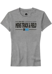 Rally Big Ten Womens Grey Mens Track & Field Short Sleeve T-Shirt