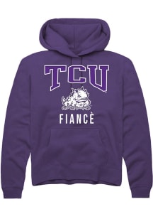 Rally TCU Horned Frogs Mens Purple Fiancé Long Sleeve Hoodie