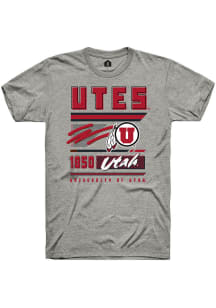 Rally Utah Utes Grey Retro Short Sleeve T Shirt