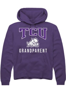 Rally TCU Horned Frogs Mens Purple Grandparent Long Sleeve Hoodie